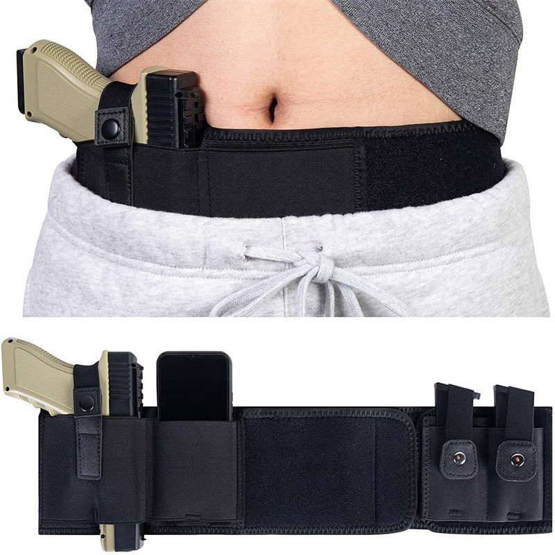 Edc Carry Belt Pouch - Belly Band Gun Holster Concealed Carry