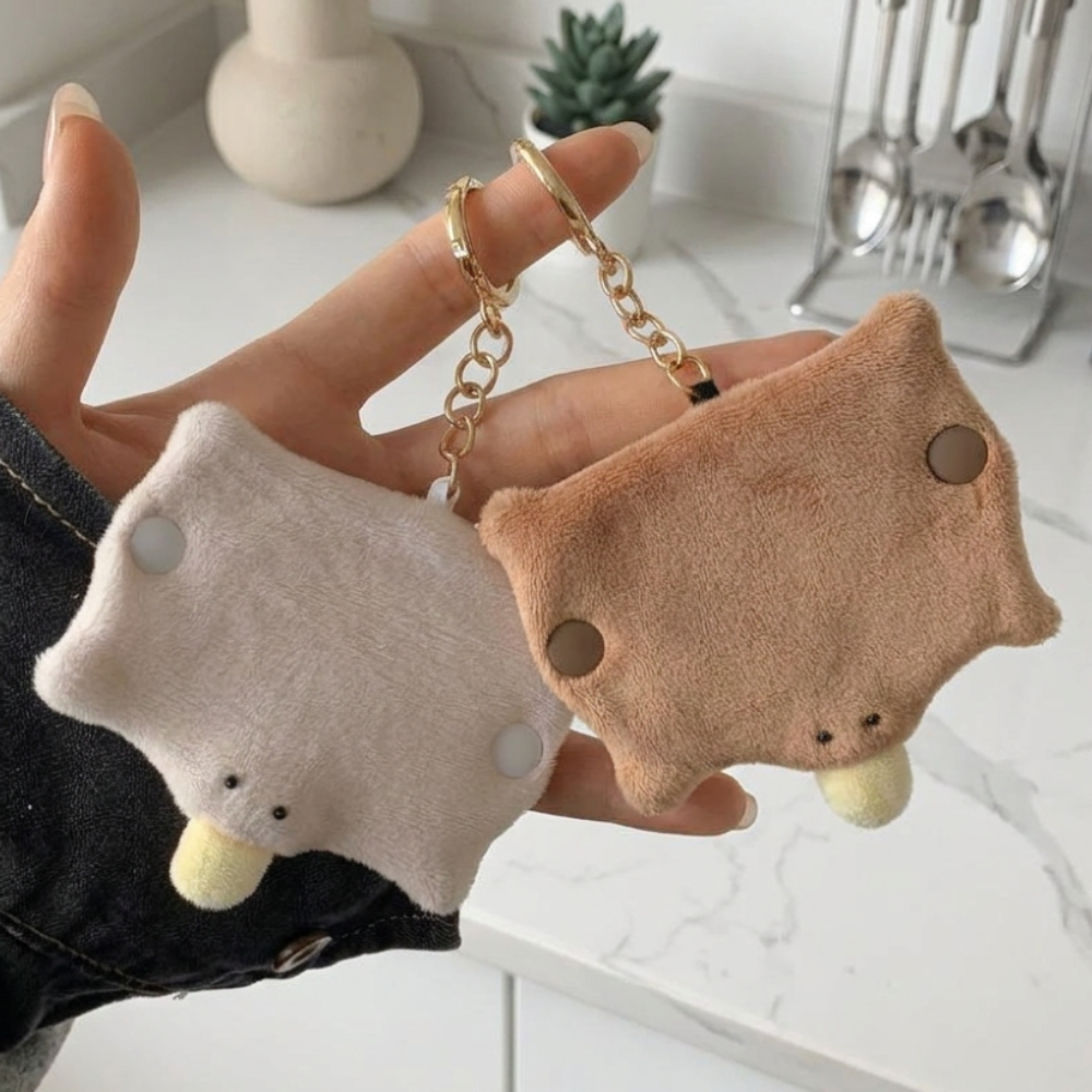 Cable Winder Keychain - Plush Platypus Data Cable Organizer Anti