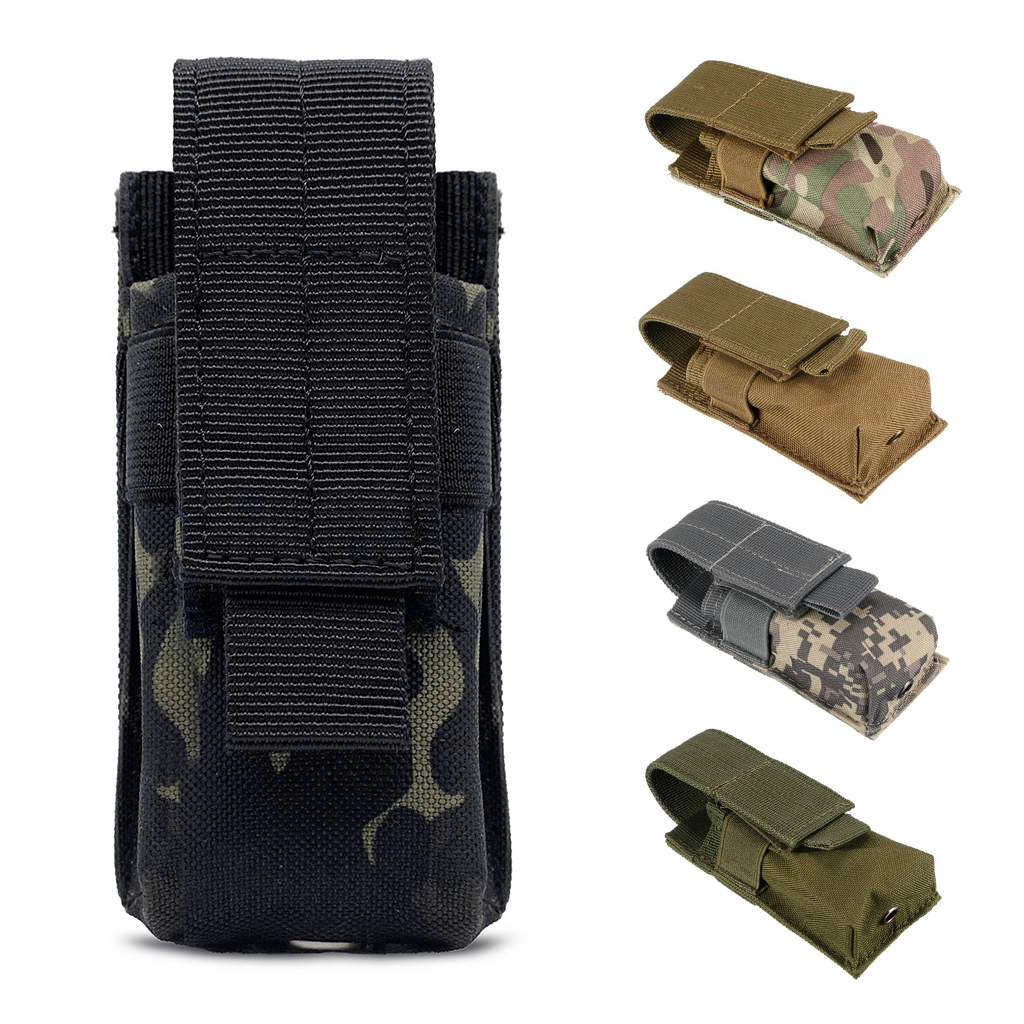 Edc Carry Holster - Tactical Molle Flashlight Pouch Torch Holder