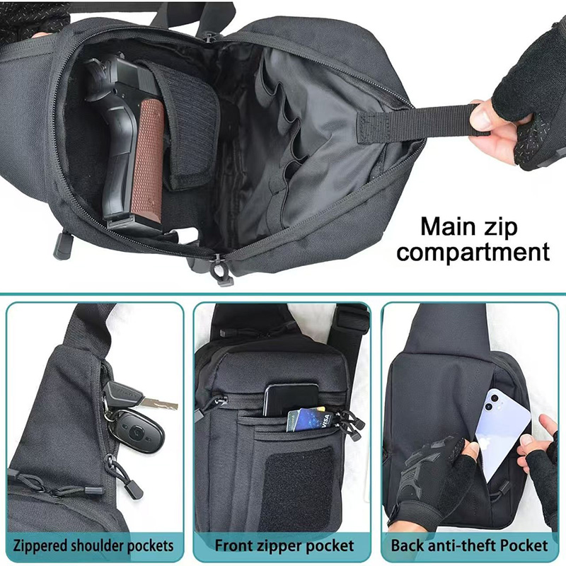 Tactical Pistol Gun Bag Concea – Edc Concealed Carry Sling Bag recenzja i cena