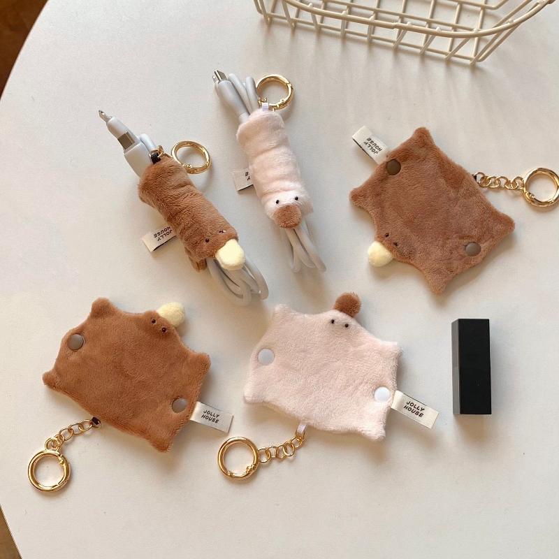 Lovely Fluffy Duck-bill Cable  – Cable Winder Keychain recenzja i cena