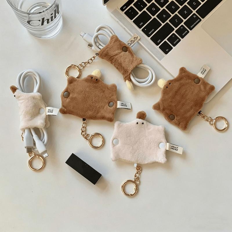 Lovely Fluffy Duck-bill Cable  – Cable Winder Keychain recenzja i cena