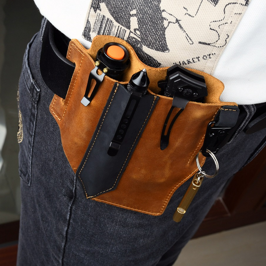 Men Travel Tactical Waist Bag  – Leather Edc. Carry Pouch recenzja i cena