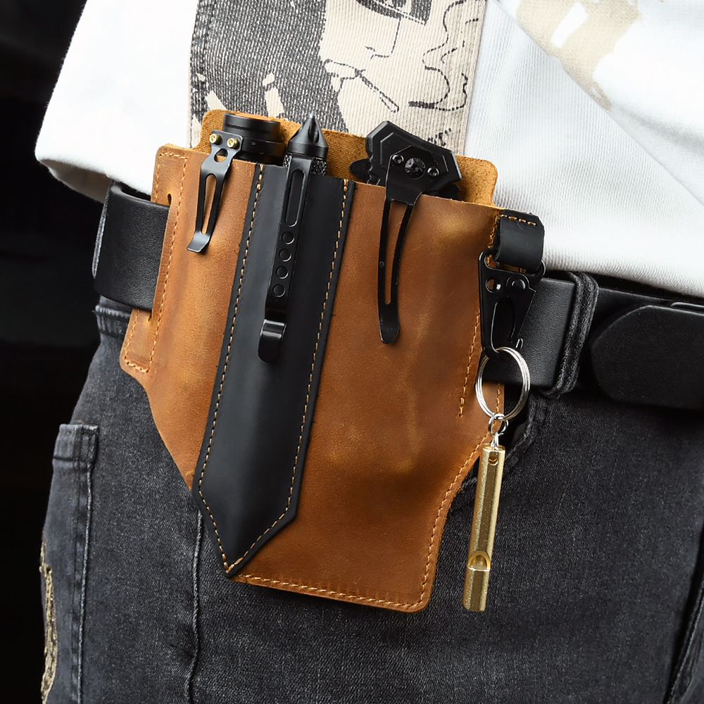Men Travel Tactical Waist Bag  – Leather Edc. Carry Pouch recenzja i cena