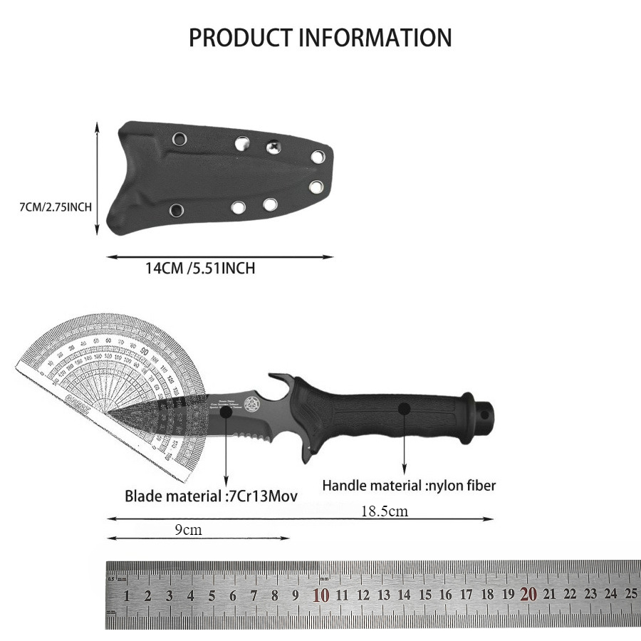 High-hardness Straight Knife 7 – Edc Fixed Blade Deep Carry recenzja i cena