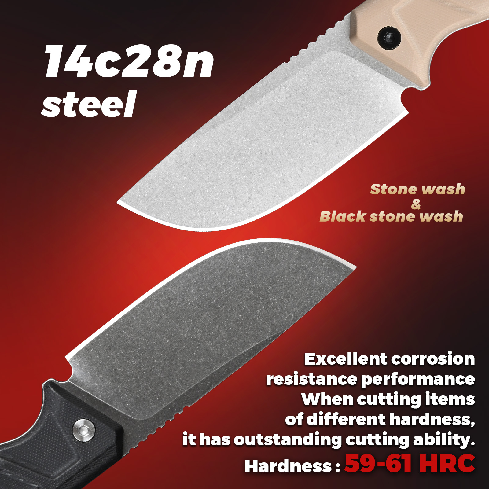 SDOKEDC 14C28N Steel EDC Utili – Edc Fixed Blade Deep Carry recenzja i cena