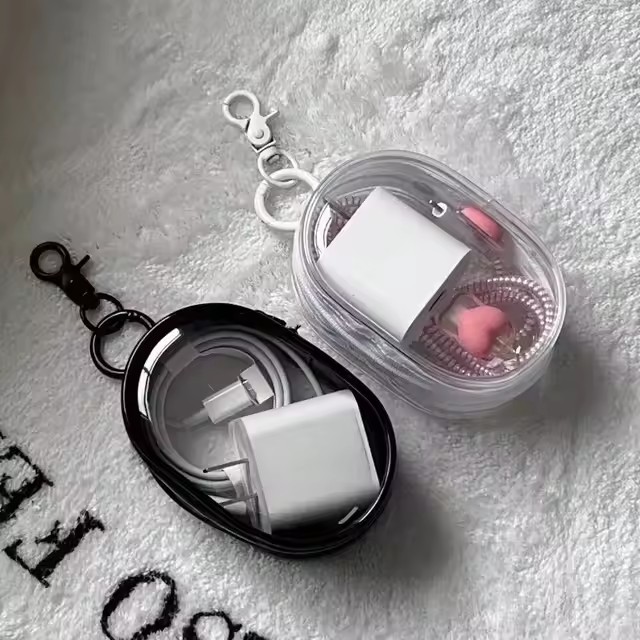 Portable Mini Clear Zipper Sto – Cable Winder Keychain recenzja i cena