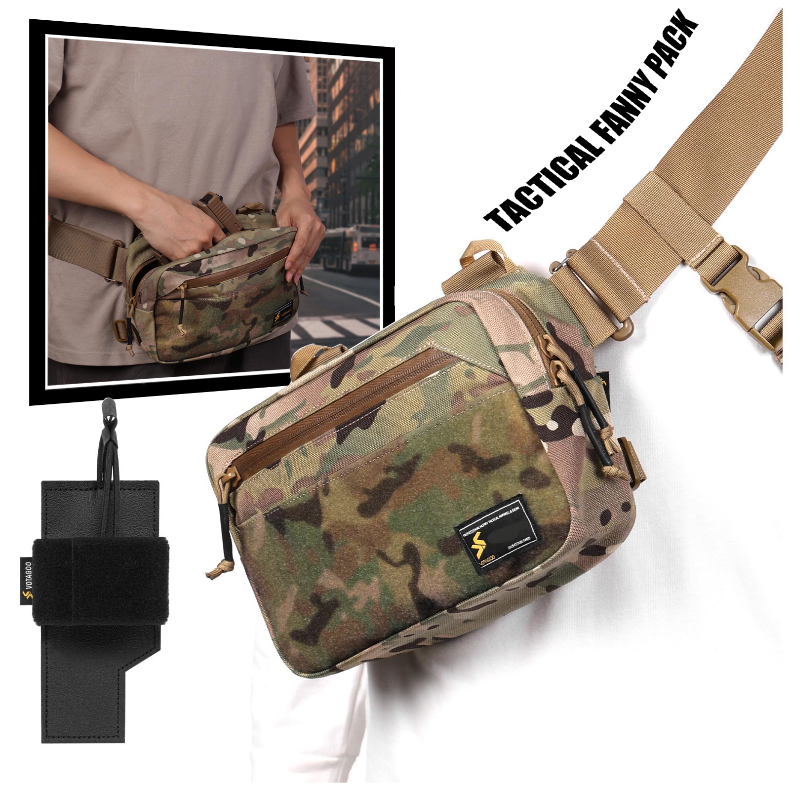 Tactical Fanny Pack, Concealed – Edc Concealed Carry Sling Bag recenzja i cena