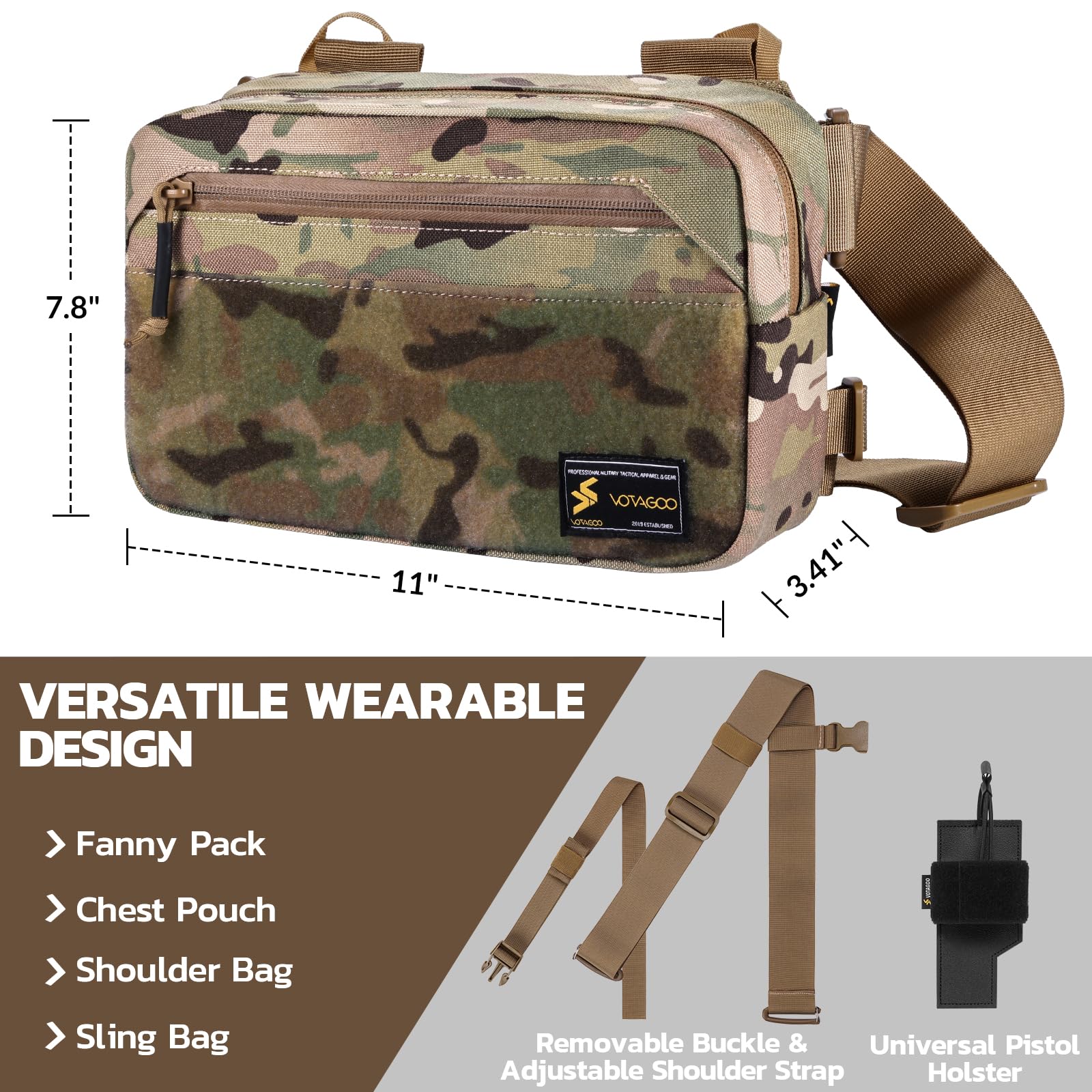 Tactical Fanny Pack, Concealed – Edc Concealed Carry Sling Bag recenzja i cena