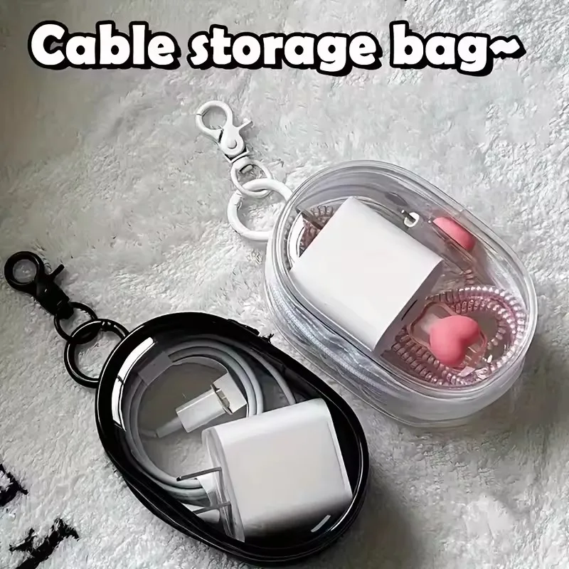 Portable Mini Clear Zipper Sto – Cable Winder Keychain recenzja i cena