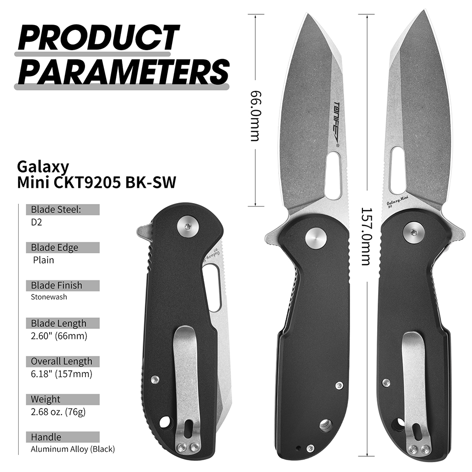 TONIFE Galaxy Mini CKT9205 Fol – Edc Concealed Carry Knife recenzja i cena