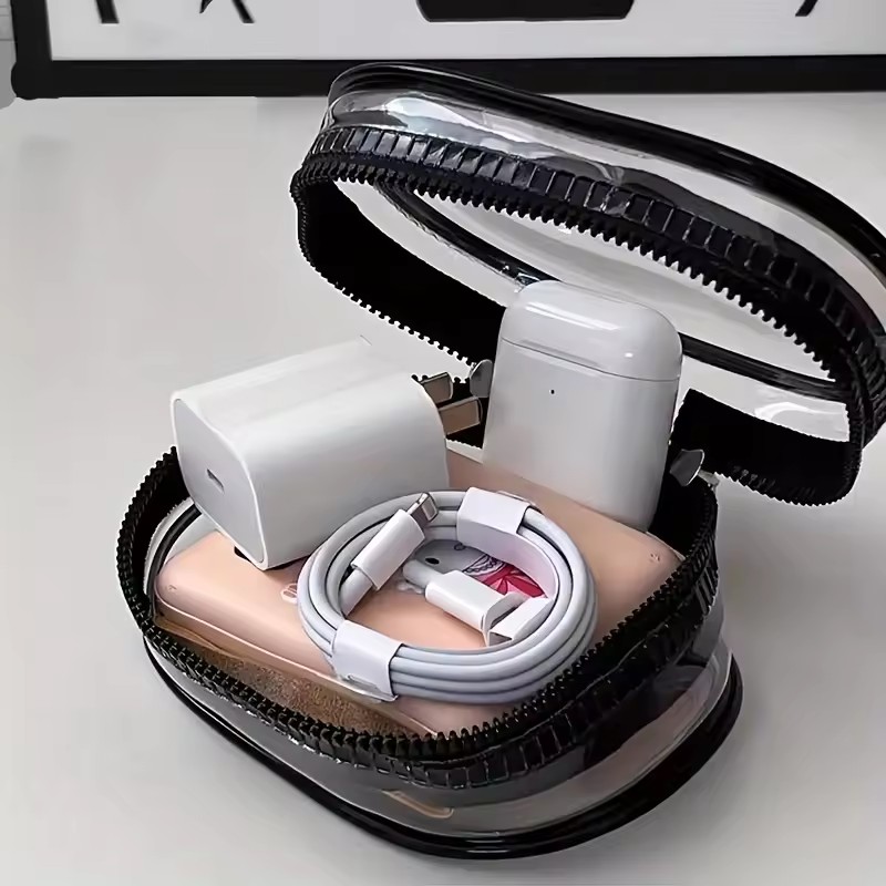 Portable Mini Clear Zipper Sto – Cable Winder Keychain recenzja i cena