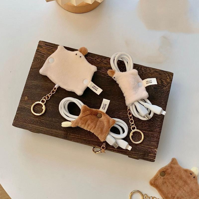 Lovely Fluffy Duck-bill Cable  – Cable Winder Keychain recenzja i cena