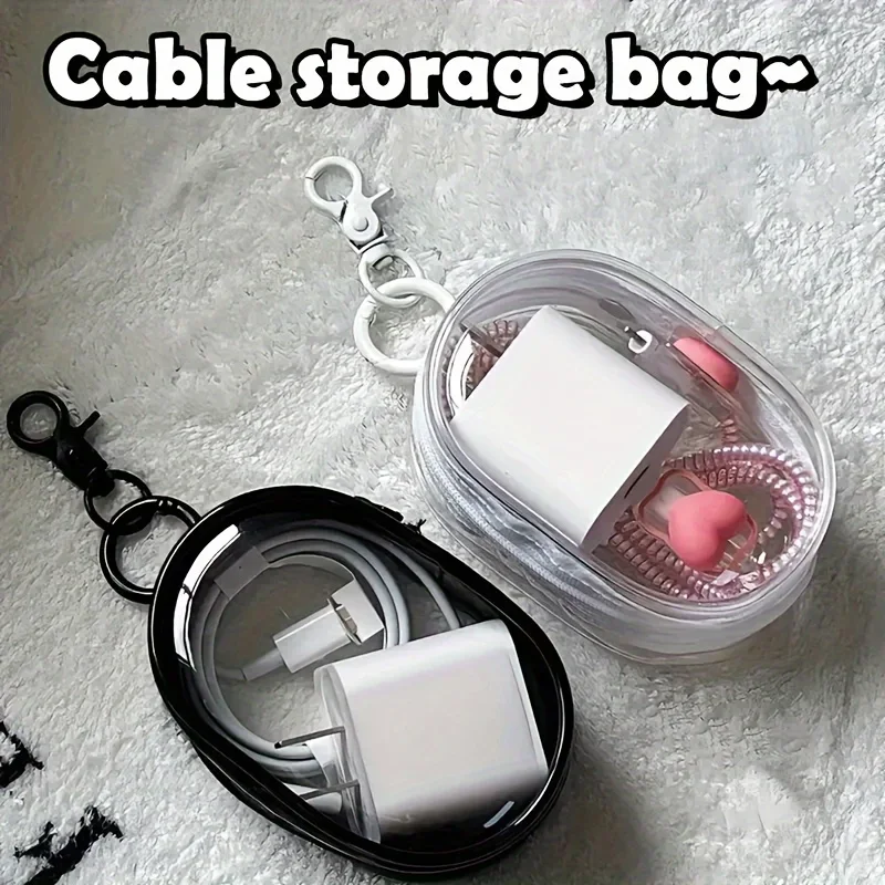 Portable Mini Clear Zipper Sto – Cable Winder Keychain recenzja i cena